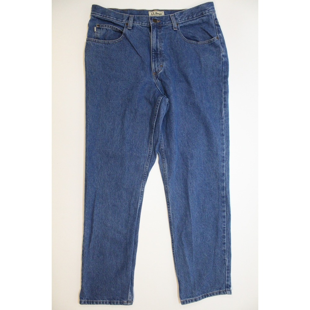 LL Bean Double L Classic Fit Straight Leg Jeans Men's 36x30 Blue‎ Denim